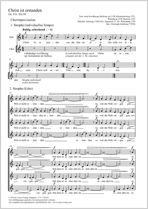 Christoph Schömig (arr.): Christ ist erstanden - Noten | Carus-Verlag