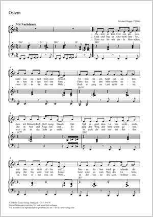 Ostern Partitur, Einzelausgabe aus Chorbuch