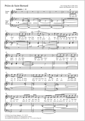 Jules Massenet: Prière de Saint Bernard - Noten | Carus-Verlag
