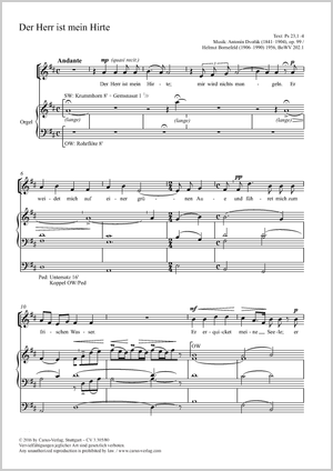 Thumbnail: Antonín Dvorák / Helmut Bornefeld (arr.): Der Herr ist mein Hirte