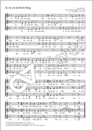 Psaume 92 Partition, édition séparée avec recueil de musique chorale