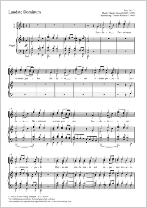 Laudate Dominum Partitur, Einzelausgabe aus Chorbuch