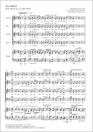 Ave Maria Partitur, Einzelausgabe aus Chorbuch
