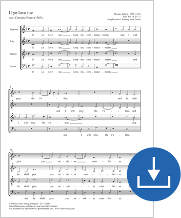 Thomas Tallis: If ye love me - Sheet music for download | Carus-Verlag