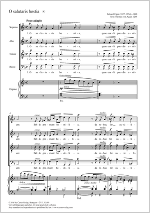 O salutaris hostia Partitur, Einzelausgabe aus Chorbuch