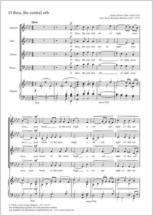 O thou, the central orb Partitur, Einzelausgabe aus Chorbuch