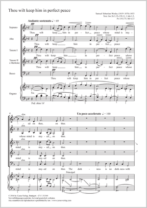 Thou wilt keep him in perfect peace Partitur, Einzelausgabe aus Chorbuch