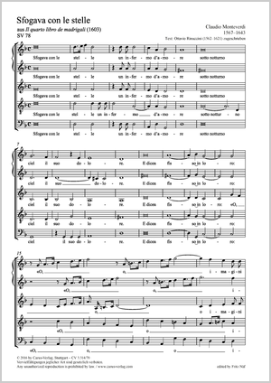 Claudio Monteverdi: Sfogava con le stelle - Noten | Carus-Verlag