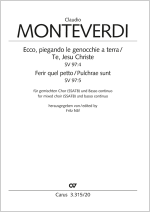 Ecco, peigando le genecchie a terra / Feriri quel petto, Silvio? Partitur, Einzelausgabe aus Chorbuch