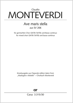 Ave maris stella aus: Marienvesper Partitur, Einzelausgabe aus Chorbuch