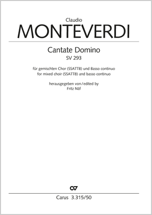 Claudio Monteverdi Cantate Domino Sheet Music Buy Choral Sheet Music