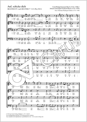 Auf, schicke dich Motette Partitur, Einzelausgabe aus Chorbuch