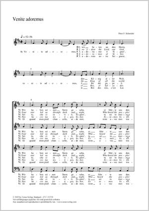 Peter F. Schneider: Venite adoremus - Noten | Carus-Verlag