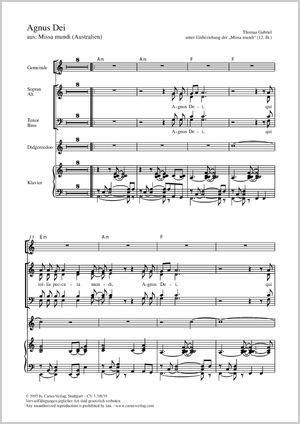 Thomas Gabriel: Agnus Dei - Noten | Carus-Verlag