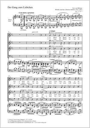 extrait de : Trois quatuors Partition, édition séparée avec recueil de musique chorale, In dieser Ausgabe / in this edition: Coro SATB, Pfte