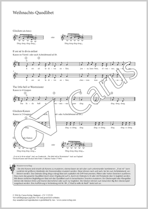 Catherine Fender (arr.): Weihnachts-Quodlibet - Noten | Carus-Verlag