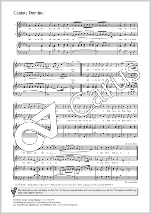 Cantate Domino Partitur, Einzelausgabe aus Chorbuch