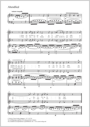 Felix Mendelssohn Bartholdy: Abendlied - Noten | Carus-Verlag
