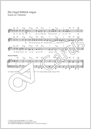 Antonio Caldara / Klaus Konrad Weigele (arr.): Die Engel fröhlich singen - Noten | Carus-Verlag
