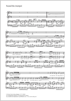 Henry Purcell Sound The Trumpet Sheet Music Buy Choral Sheet Music