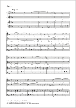 Amen Partitur, Einzelausgabe aus Chorbuch