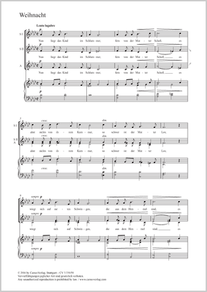 Thumbnail: Fredo Jung (arr.) / Fredo Jung (arr.): Weihnacht