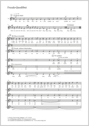 Ludwig van Beethoven: Freude-Quodlibet - Sheet music | Carus-Verlag