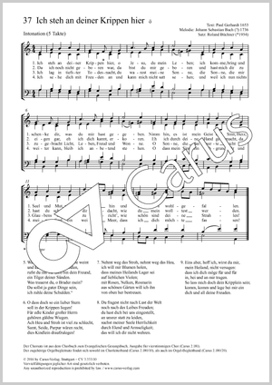 Ich steh an deiner Krippe hier Partitur, Einzelausgabe aus Chorbuch, In dieser Ausgabe / in this edition: SATB