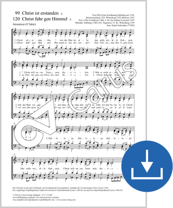 Enjott Schneider: Christ ist erstanden / Christ fuhr gen Himmel - Sheet music for download | Carus-Verlag
