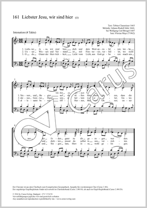 Liebster Jesu, wir sind hier Partition, édition séparée avec recueil de musique chorale, In dieser Ausgabe / in this edition: SATB