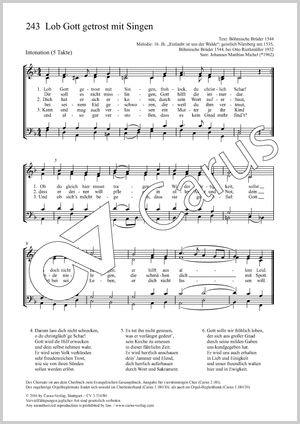 Johannes Matthias Michel (arr.): Lob Gott getrost mit Singen / O komm, du Geist der Wahrheit - Noten | Carus-Verlag