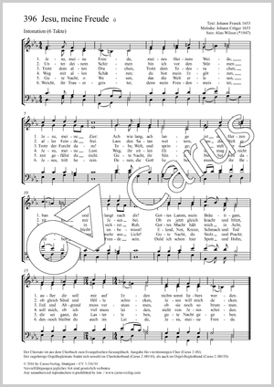 Alan Wilson (arr.): Jesu, meine Freude - Noten | Carus-Verlag