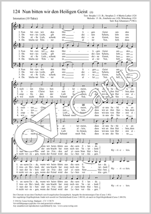 Nun bitten wir den heilgen Geist Score, separate edition from a choral collection, In dieser Ausgabe / in this edition: SAM