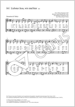 Liebster Jesu, wir sind hier Partition, édition séparée avec recueil de musique chorale, In dieser Ausgabe / in this edition: SAM
