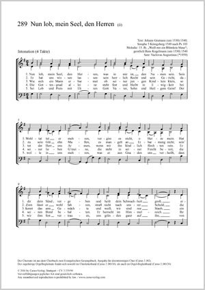 Thumbnail: Vaclovas Augustinas (arr.): Nun lob, mein Seel, den Herren