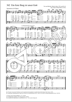 Oskar Gottlieb Blarr (arr.): Ein feste Burg ist unser Gott - Noten | Carus-Verlag