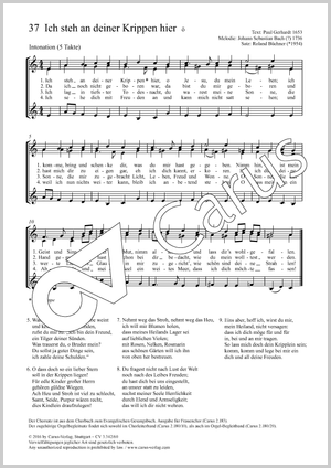 Ich steh an deiner Krippe hier Partitur, Einzelausgabe aus Chorbuch, In dieser Ausgabe / in this edition: SSA
