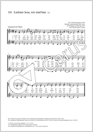 Liebster Jesu, wir sind hier Partition, édition séparée avec recueil de musique chorale, In dieser Ausgabe / in this edition: SSA