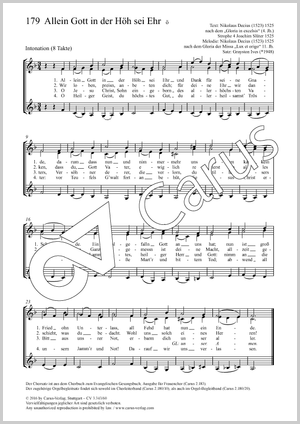 Allein Gott in der Höh sei Ehr Partition, édition séparée avec recueil de musique chorale, In dieser Ausgabe / in this edition: SSA
