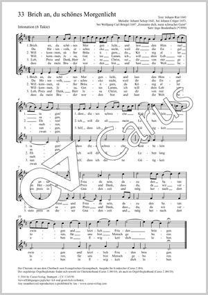 Brich an, du schönes Morgenlicht Partitur, Einzelausgabe aus Chorbuch, In dieser Ausgabe / in this edition: Kinderchor/Frauenchor