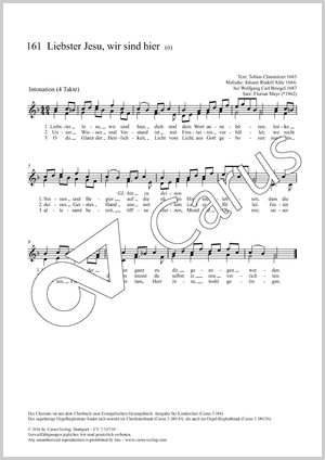 Liebster Jesu, wir sind hier Partition, édition séparée avec recueil de musique chorale, In dieser Ausgabe / in this edition: Kinderchor/Frauenchor