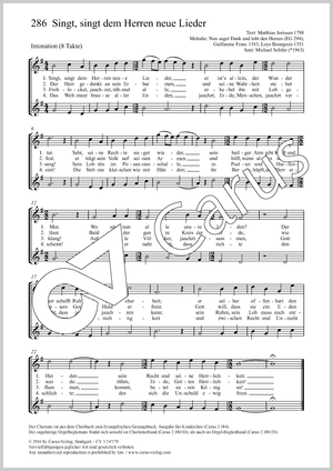 Singt, singt dem Herren neue Lieder Partitur, Einzelausgabe aus Chorbuch, In dieser Ausgabe / in this edition: Kinderchor/Frauenchor