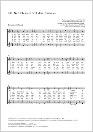 Thumbnail: Vaclovas Augustinas (arr.): Nun lob, mein Seel, den Herren
