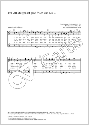 All Morgen ist ganz frisch und neu Partition, édition séparée avec recueil de musique chorale, In dieser Ausgabe / in this edition: Kinderchor/Frauenchor