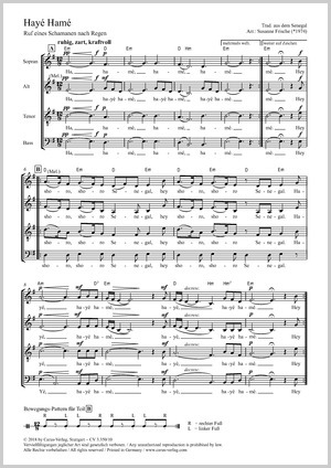Susanne Frische (arr.): Hayé Hamé - Noten | Carus-Verlag