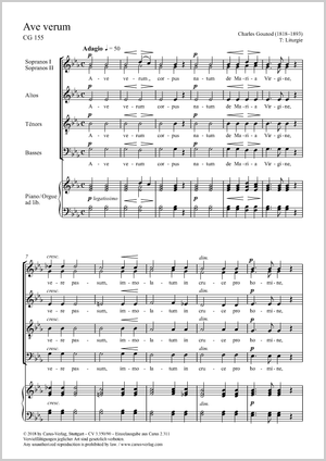 Charles Gounod: Ave verum - Noten | Carus-Verlag