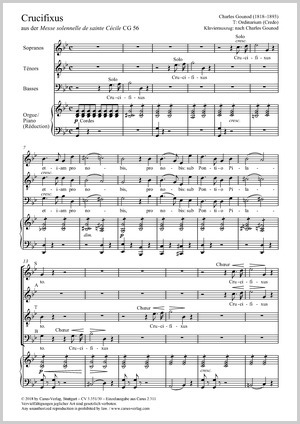Charles Gounod: Crucifixus (Messe solennelle de sainte Cécile) - Noten | Carus-Verlag