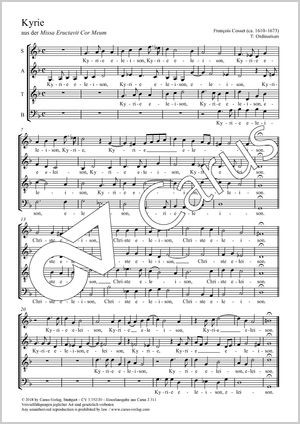 Kyrie (Missa Eructavit Cor Meum) aus der Missa Eructavit Cor Meum Partitur, Einzelausgabe aus Chorbuch