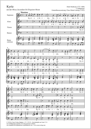 Henri Hardouin: Kyrie (Missa Jucundum Sit Eloquium Meum) - Noten | Carus-Verlag