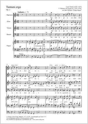 Louis Vierne: Tantum ergo - Noten | Carus-Verlag